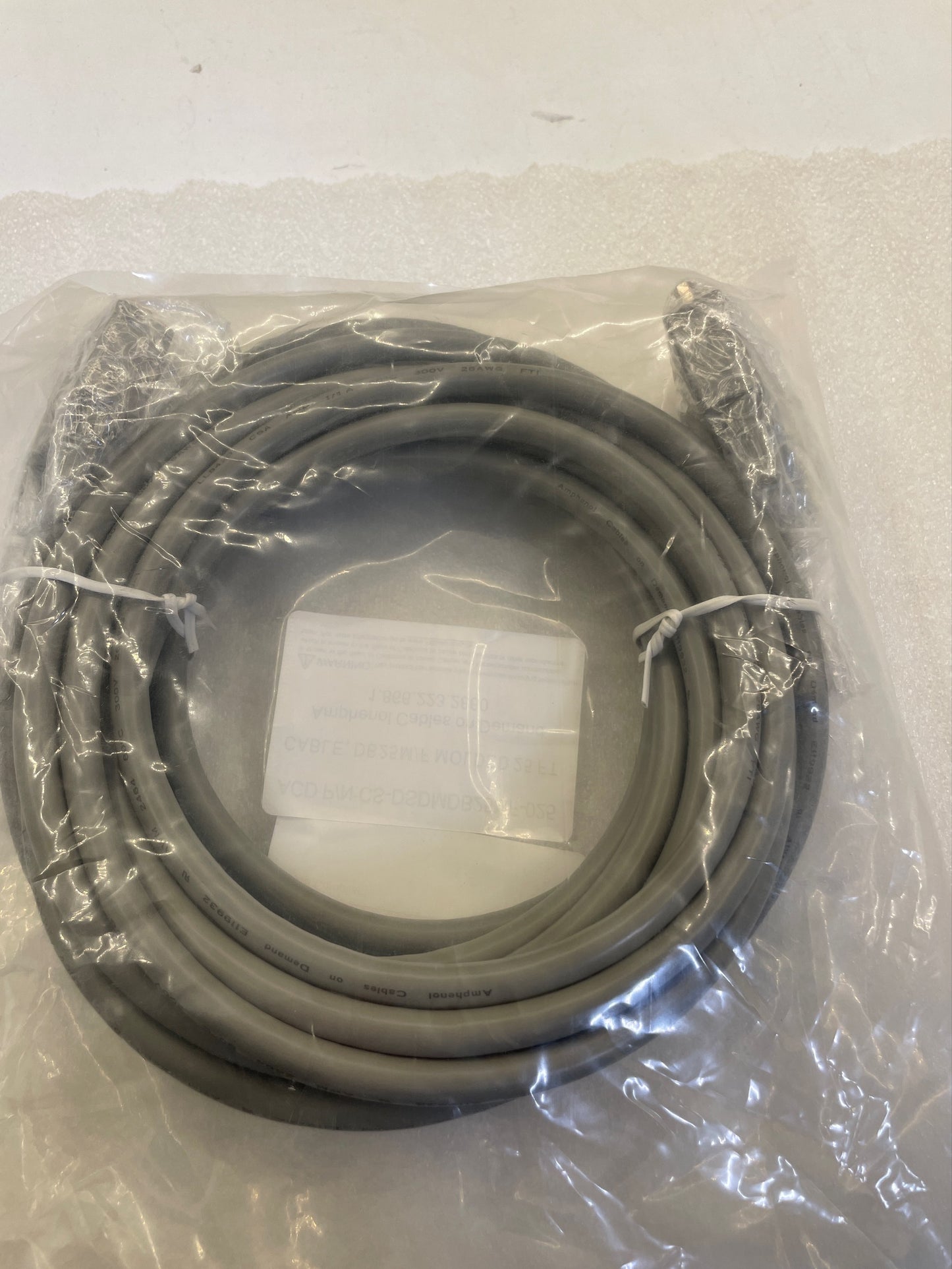 D-Sub Cable Assembly DB25 Gray, Individual (Round) 25.00' (7.62m) Receptacle, Female Sockets to Plug, Male Pins Shielded