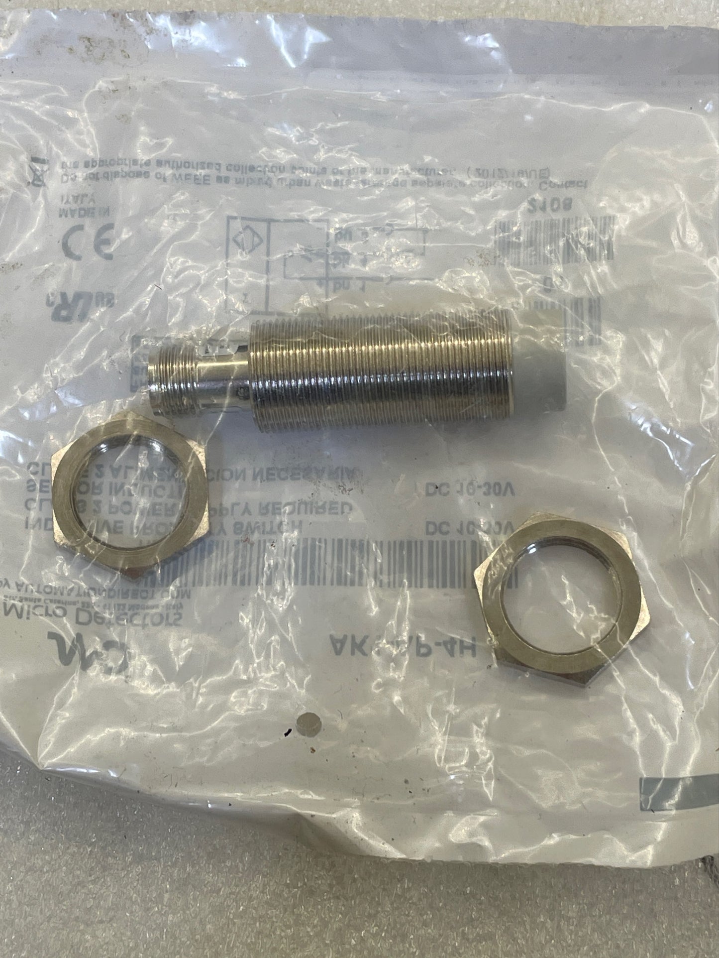 Inductive Prox Sensor, 12mm Sensing Distance, PNP, N.O. Output, 4-Pin M12 QD