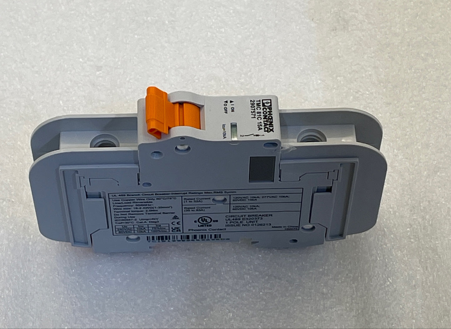 CIRCUIT BREAKER, 1P, �15A, C CURVE, DIN RAIL MOUNT