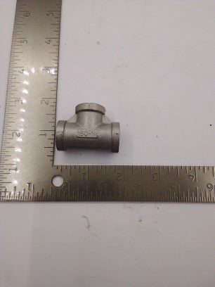 1/4'' NPT Stainless Steel Threaded "T", SCH 40