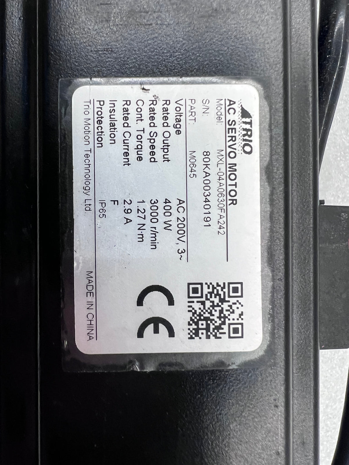 Trio Motion Tech AC Servo Motor (M0645)