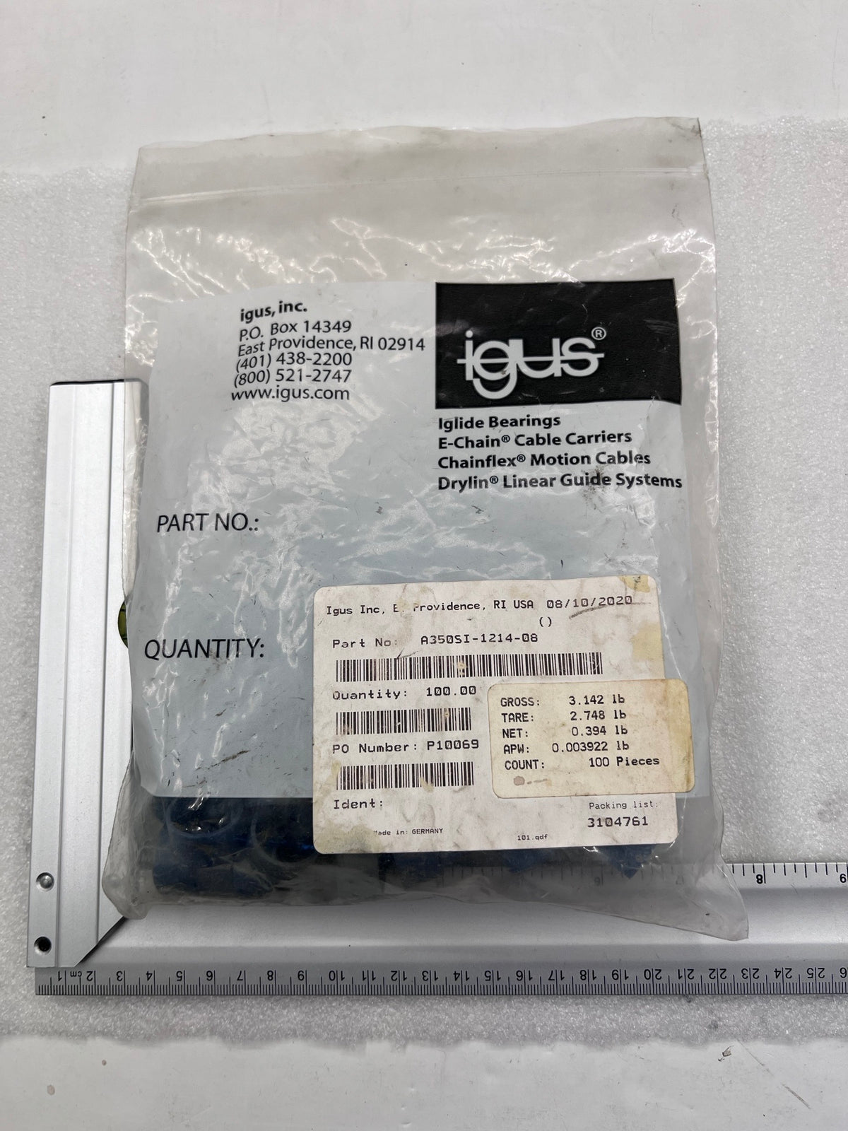 Igus 3/4" ID x 7/8" OD x 1/2" Long High-Temp Poly Bearing