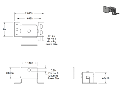 7lb hold magnetic door latch, aluminum housing