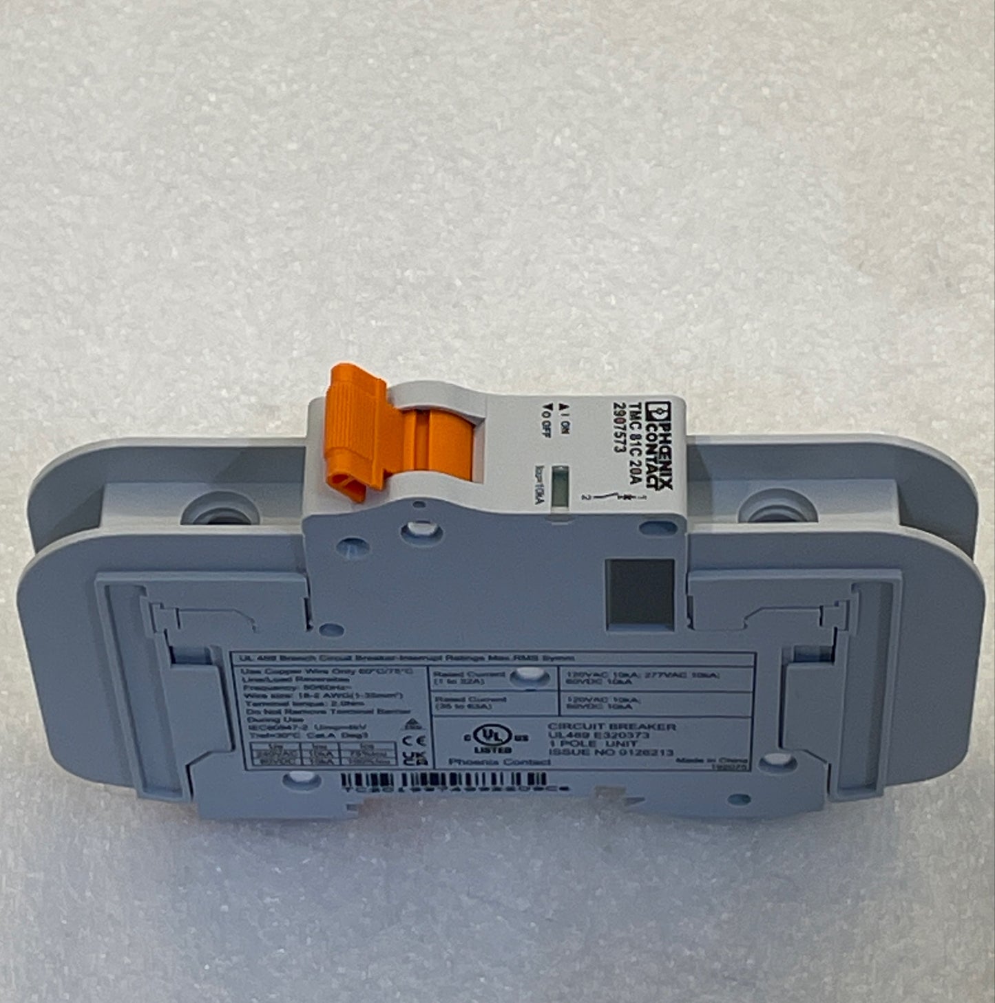 CIRCUIT BREAKER, 1P, �20A, C CURVE, DIN RAIL MOUNT