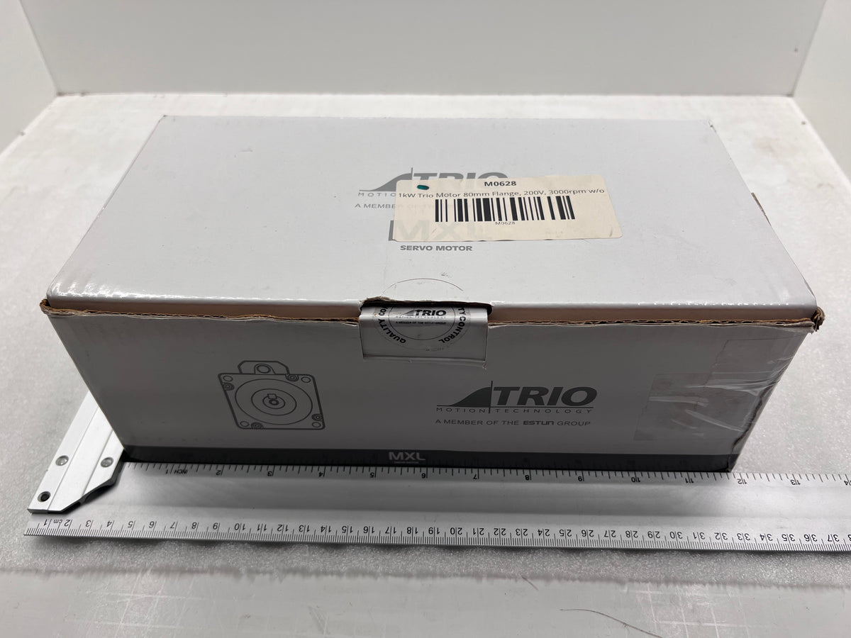 Trio AC Servo Motor, 1kW Motor, 80mm Flange, 200V, 3000 RPM M0628