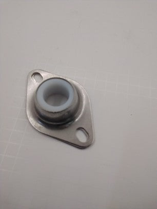 1" Diameter, 2 Bolt flange bearing,  stamped stainless steel with HDPE  insert