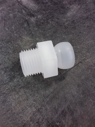 1/2" Male hose to male pipe thread connector - White - Pack of 50