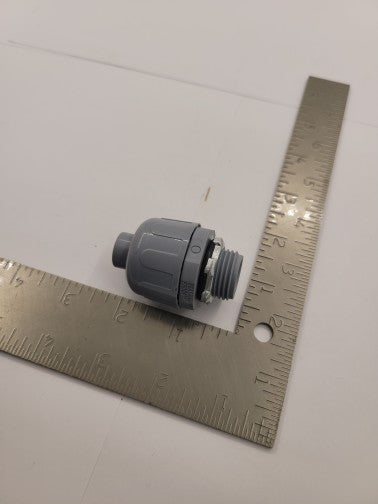 1/2" GRAY FLEXIBLE LIQUID TIGHT NON-METALIC CONDUIT STRAIGHT CONNECTOR