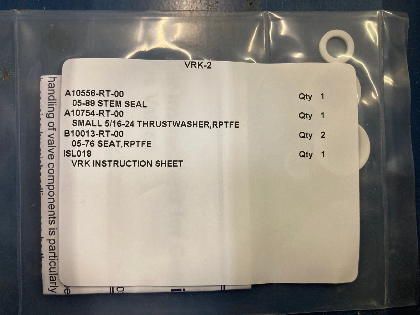 REBUILD KIT, GEMINI VALVE